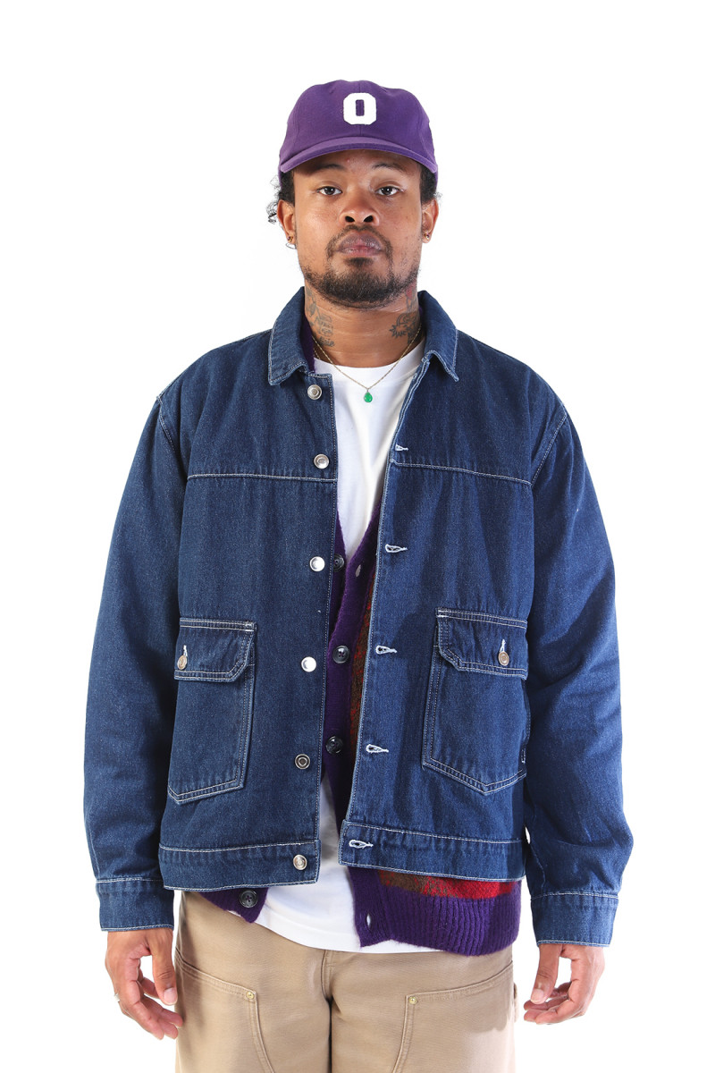 Full button denim Rinsed denim