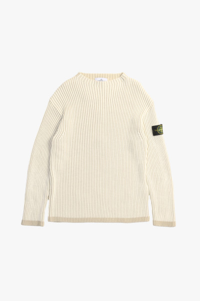 Stone island 532c1 knit sweater v0099 Bianco naturale - GRADUATE ...