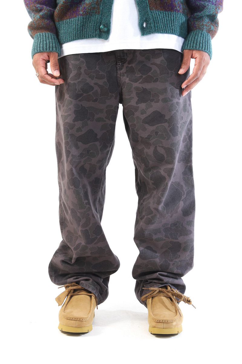 Duck single knee pant camo Green/graphite