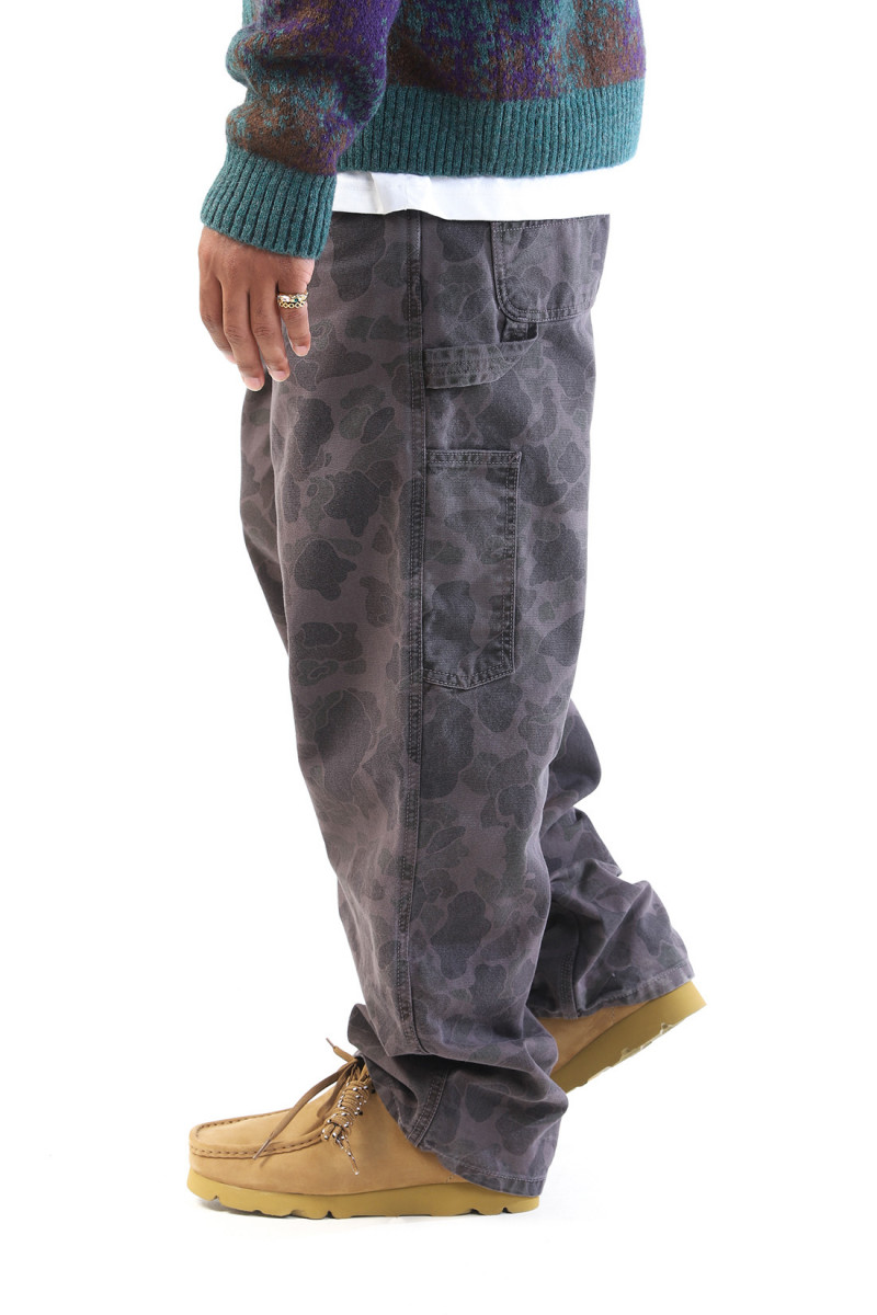 Duck single knee pant camo Green/graphite