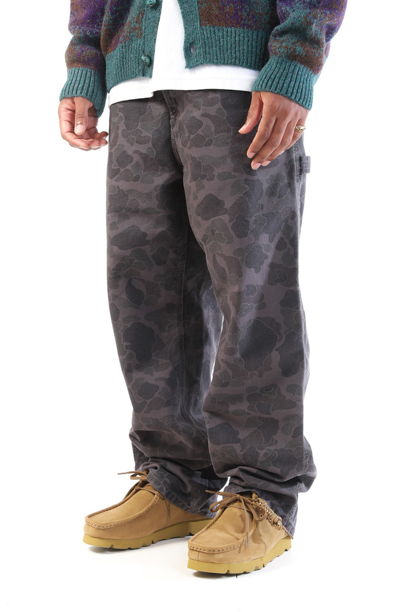 Duck single knee pant camo Green/graphite