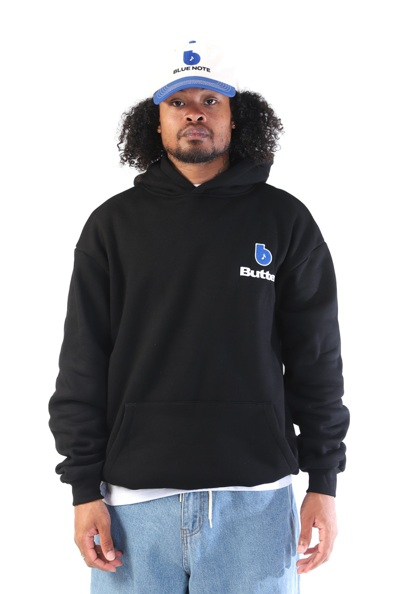 Finest logo pullover hood Black