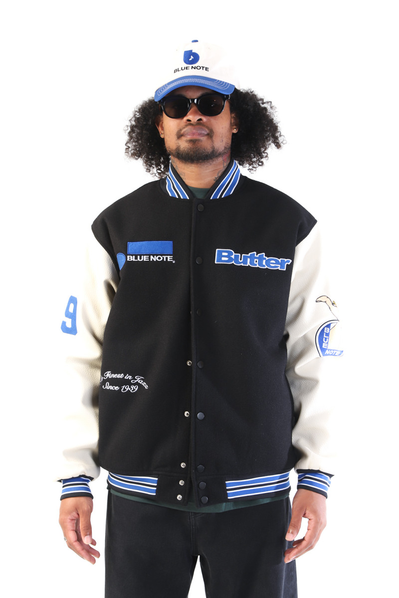 Blue note varsity jacket Navy/cream