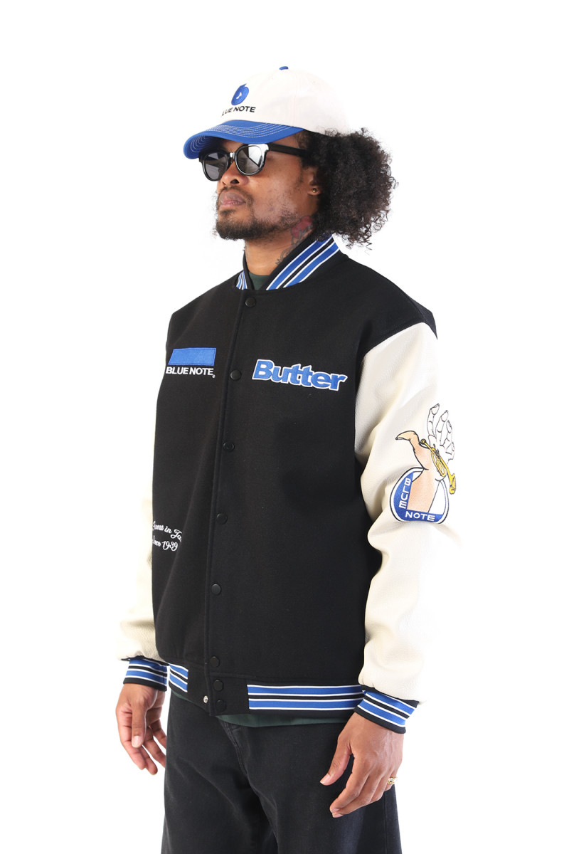 Blue note varsity jacket Navy/cream