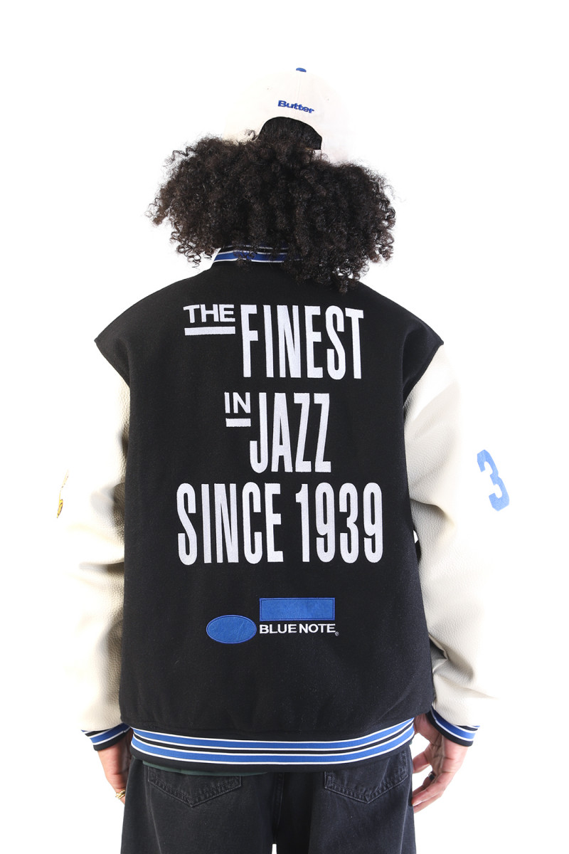 Blue note varsity jacket Navy/cream