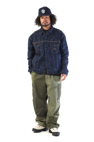 Duck helston jacket camo duck Blue stone washed