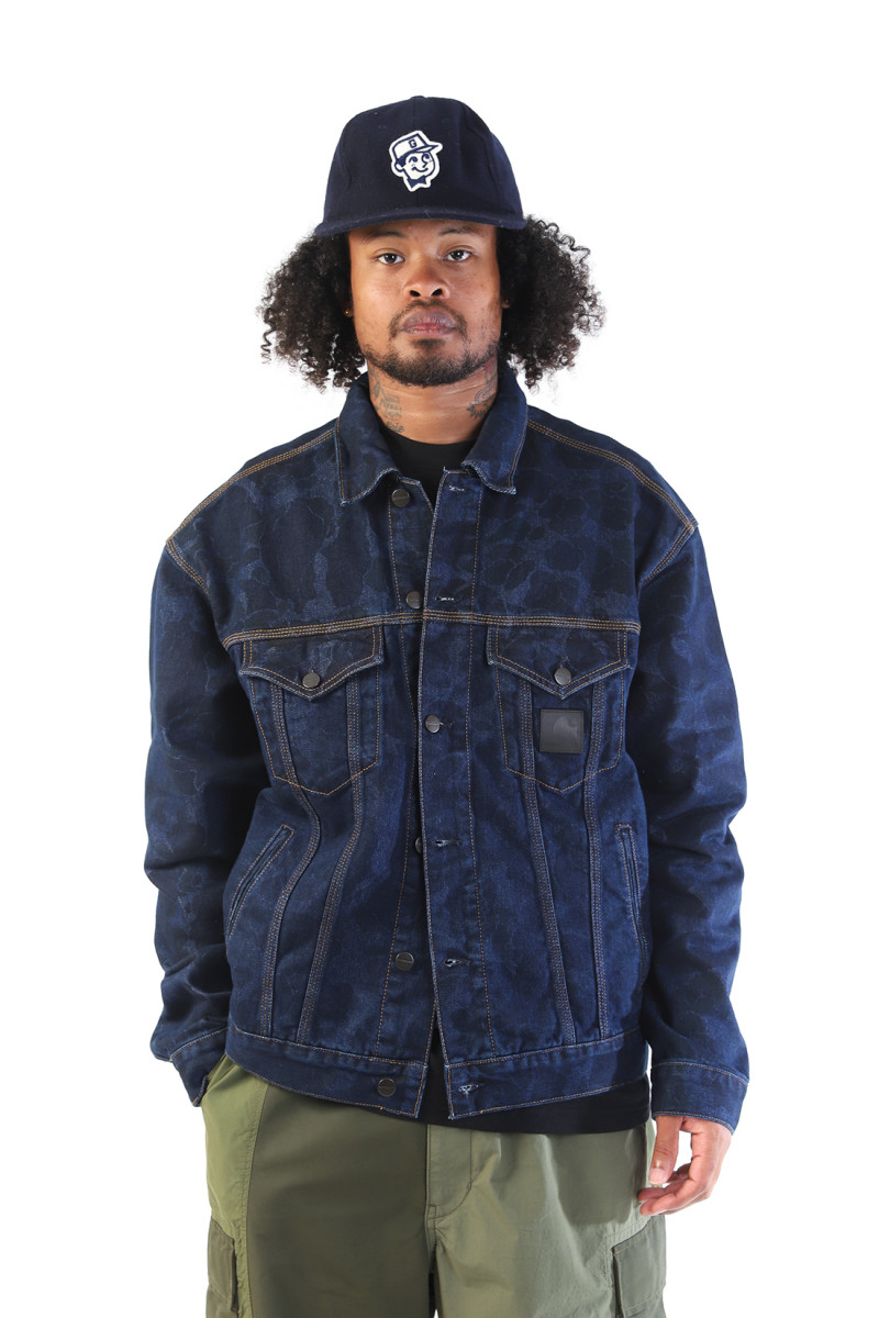 Duck helston jacket camo duck Blue stone washed