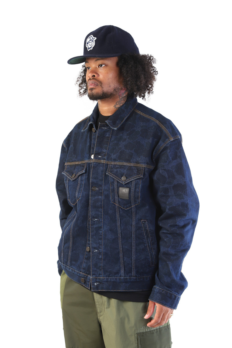 Duck helston jacket camo duck Blue stone washed