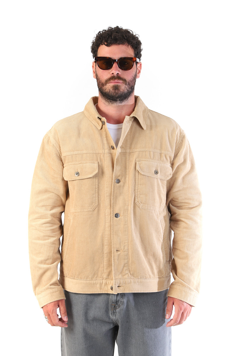 Trucker ii jacket cord Fawn