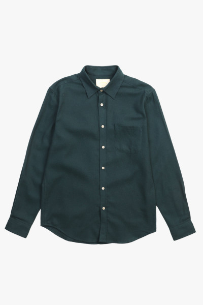 Portuguese flannel Teca Green - GRADUATE STORE