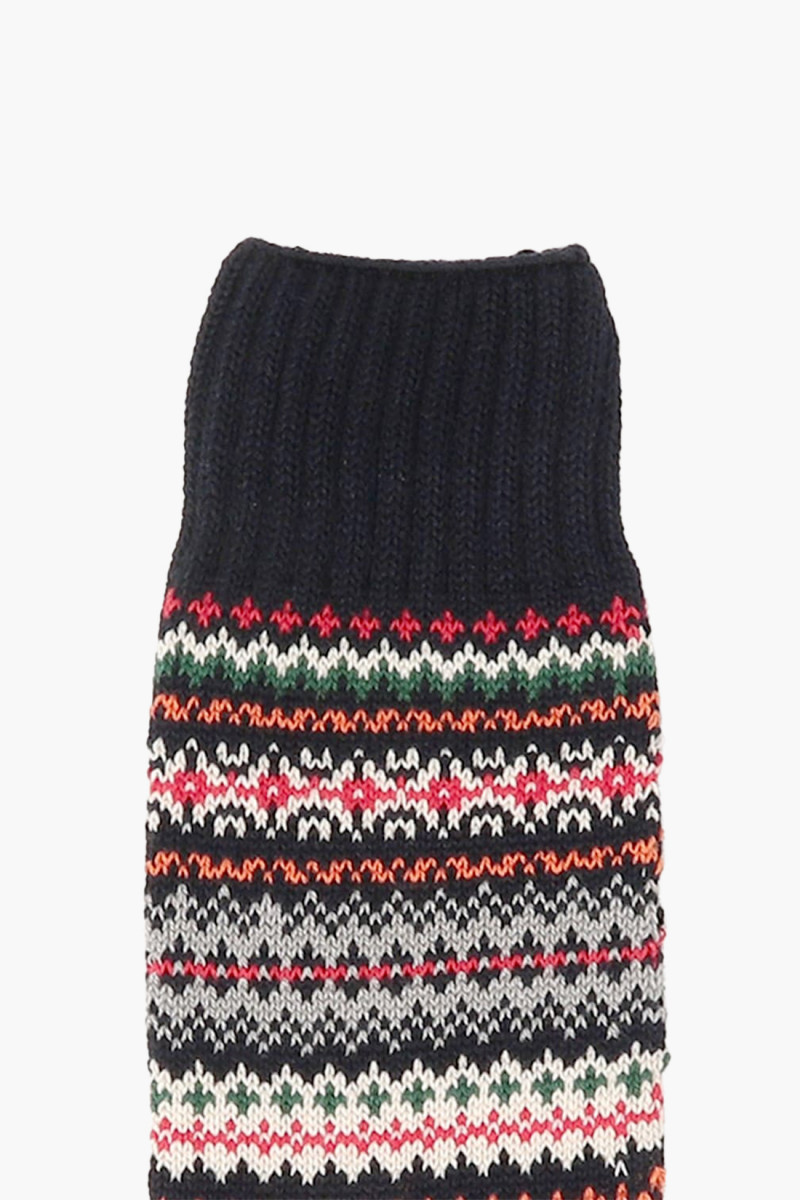 Fair isle socks Navy base