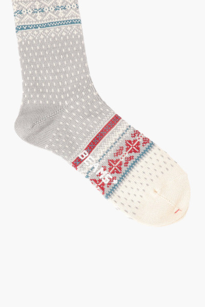 Beams plus Nordic socks Grey base - GRADUATE STORE