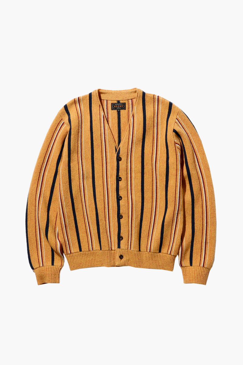 Cardigan stripe 12g Orange