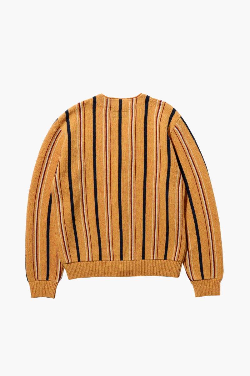 Cardigan stripe 12g Orange