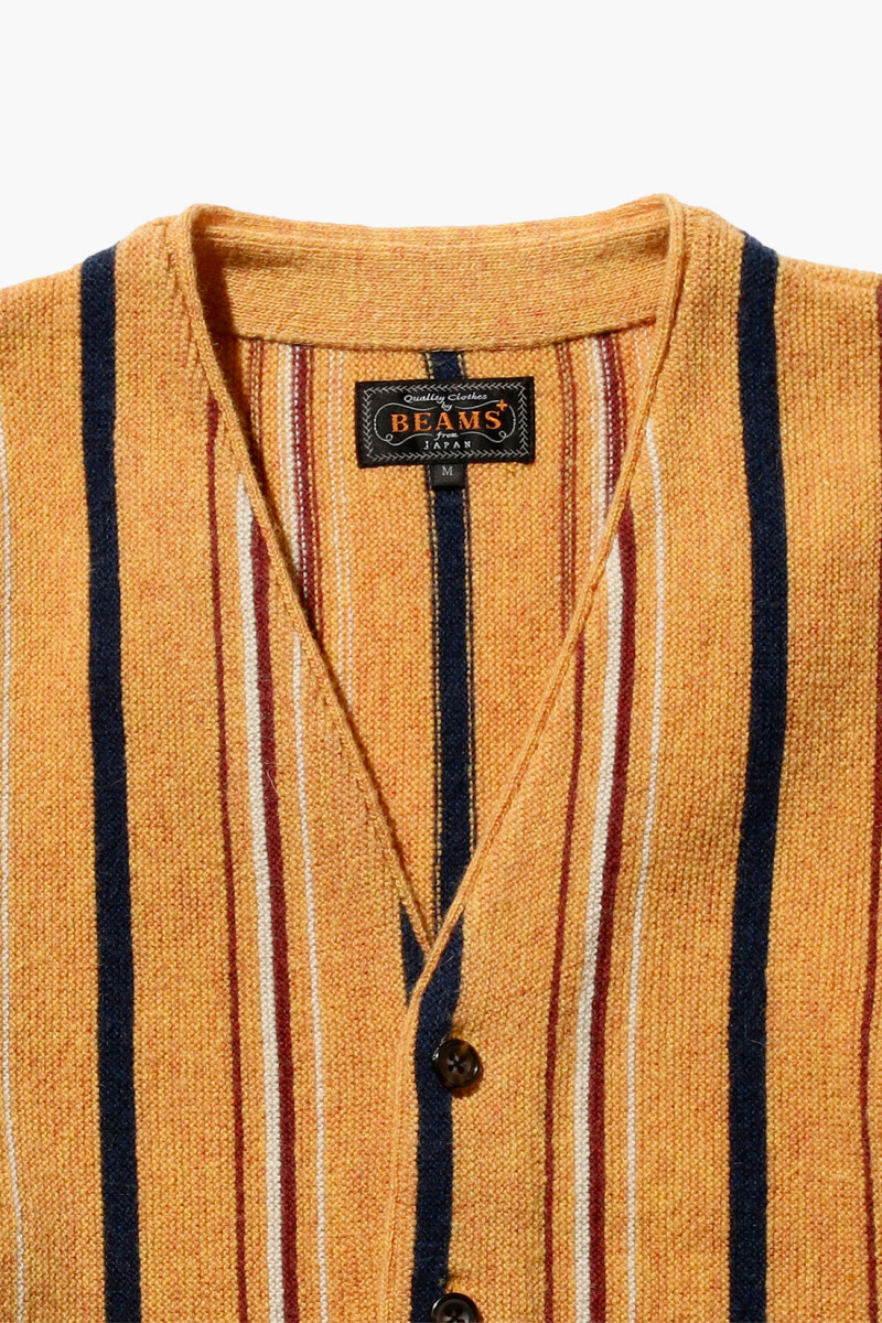 Cardigan stripe 12g Orange