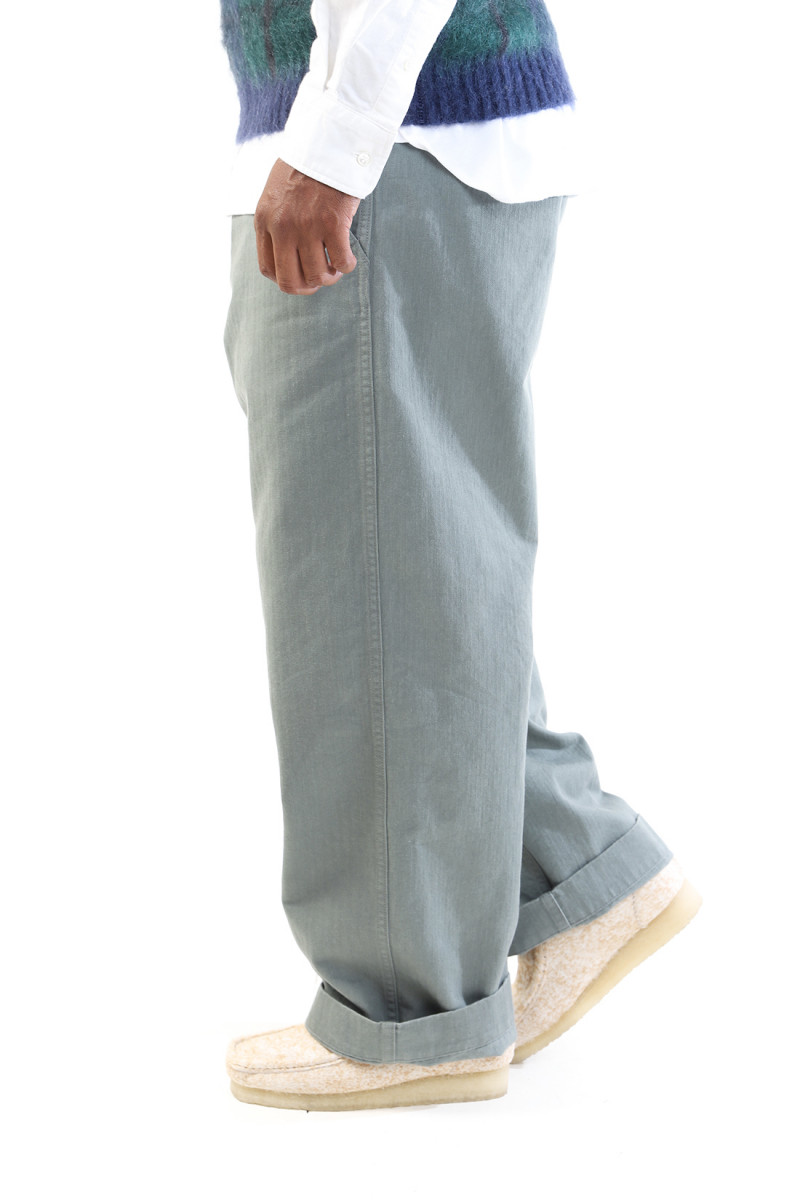 Mil trousers herringbone Sage