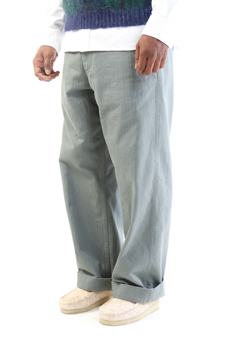 Mil trousers herringbone Sage