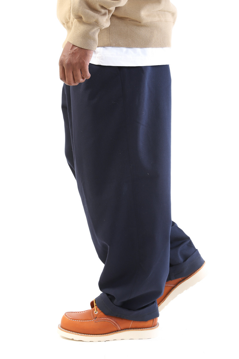 2 pleats trousers pe twill Navy 79