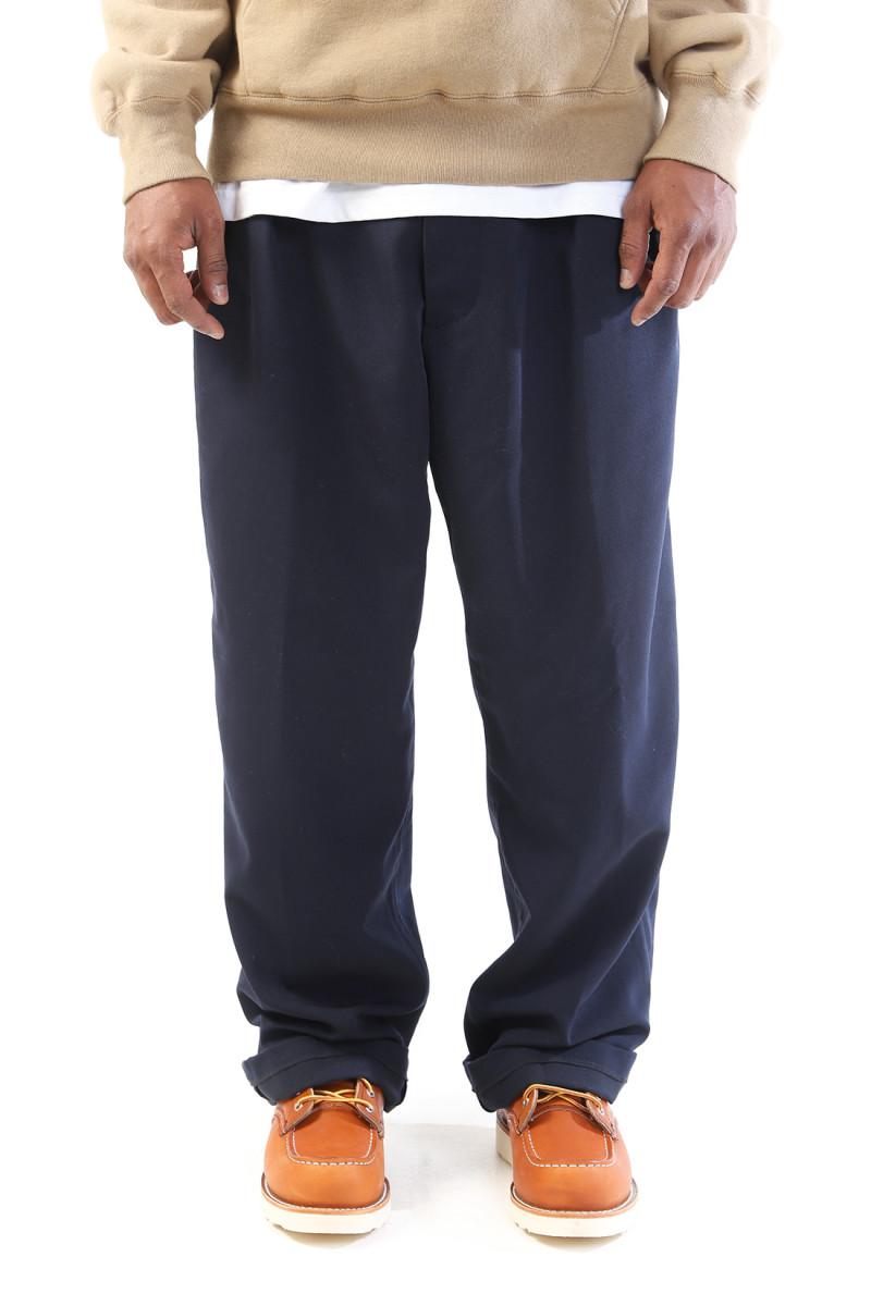 2 pleats trousers pe twill Navy 79