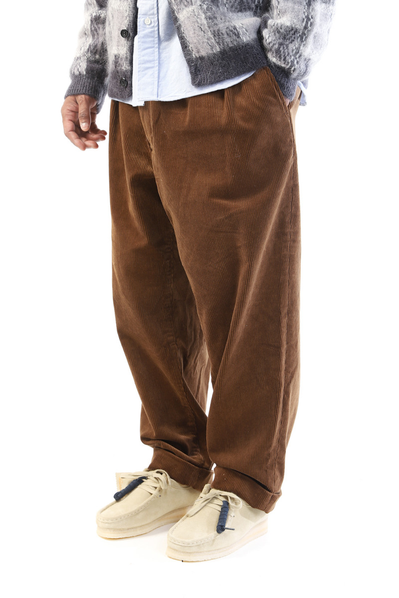 2pleats corduroy pant Golden brown