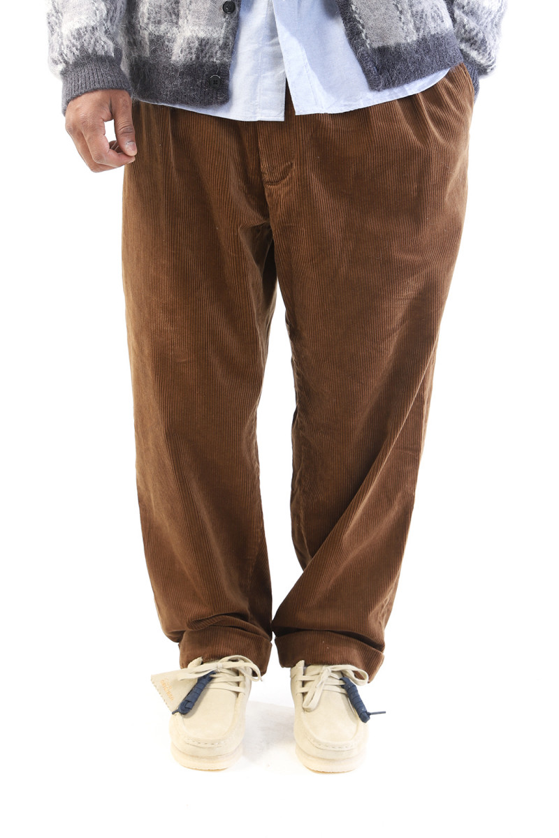 2pleats corduroy pant Golden brown