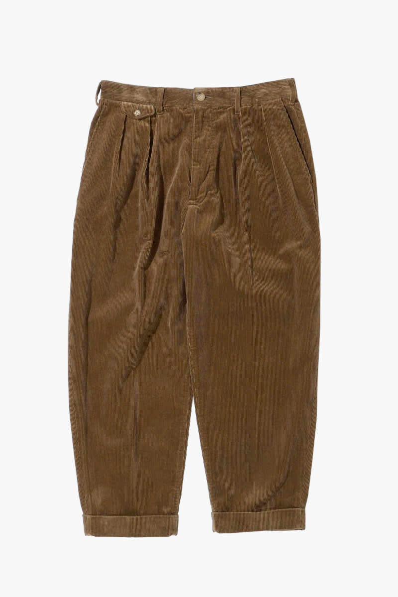 2pleats corduroy pant Golden brown