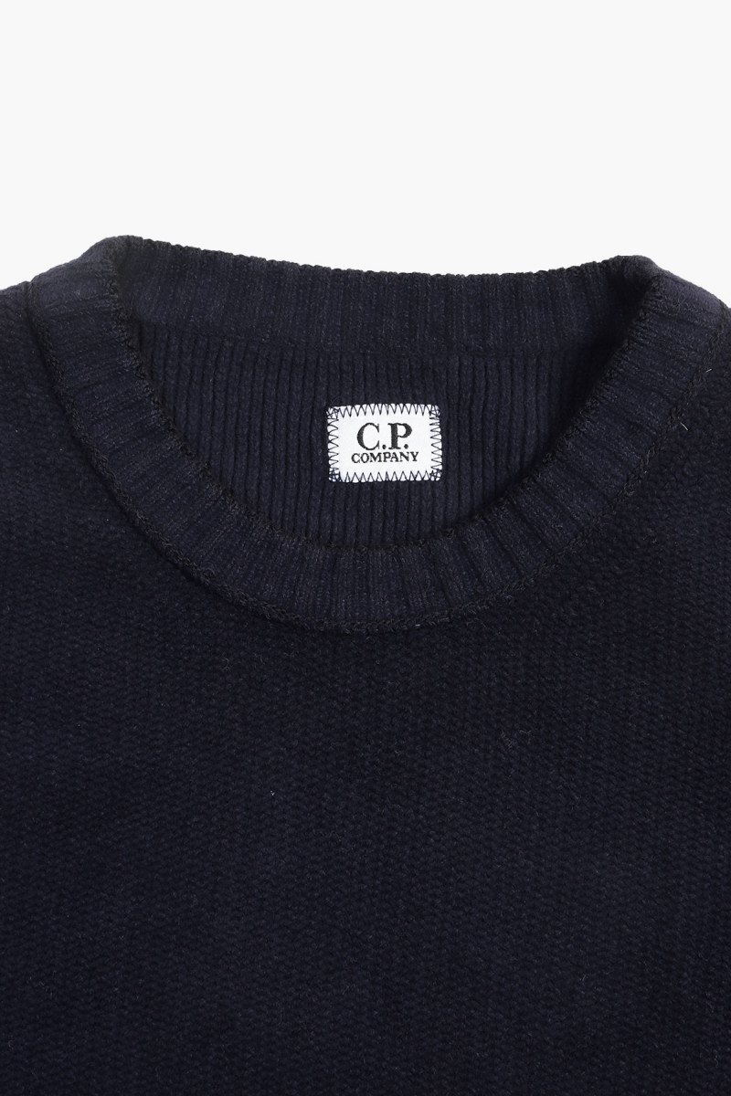 Cotton chenille crewneck Total eclipse