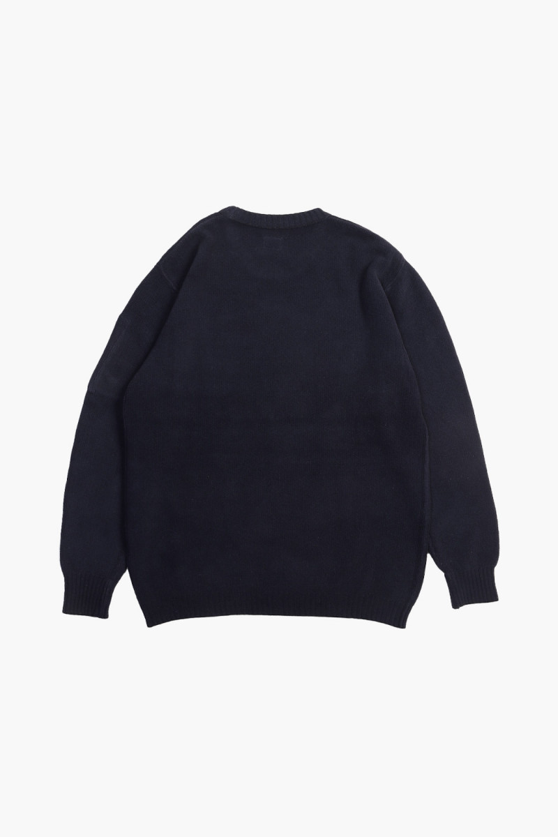 Cotton chenille crewneck Total eclipse