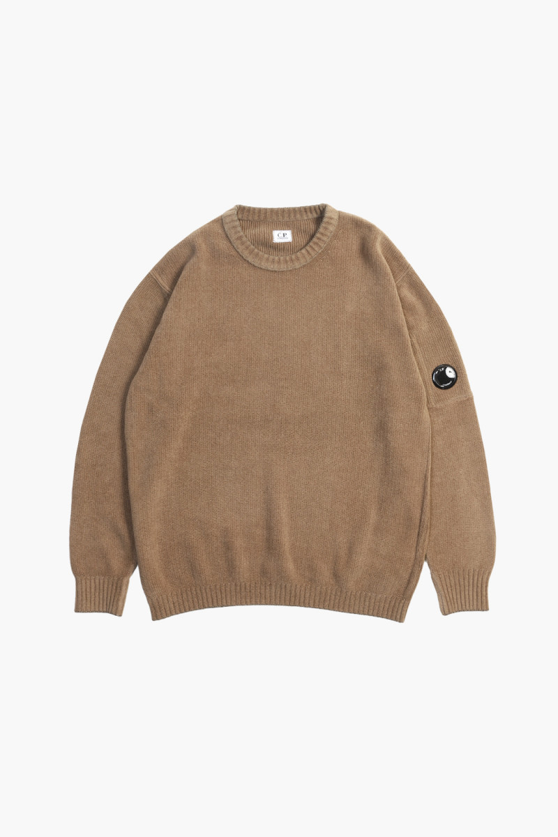 Cotton chenille crewneck Walnut