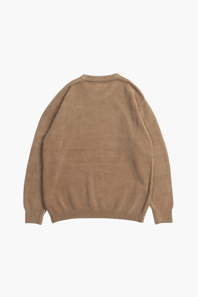 Cotton chenille crewneck Walnut