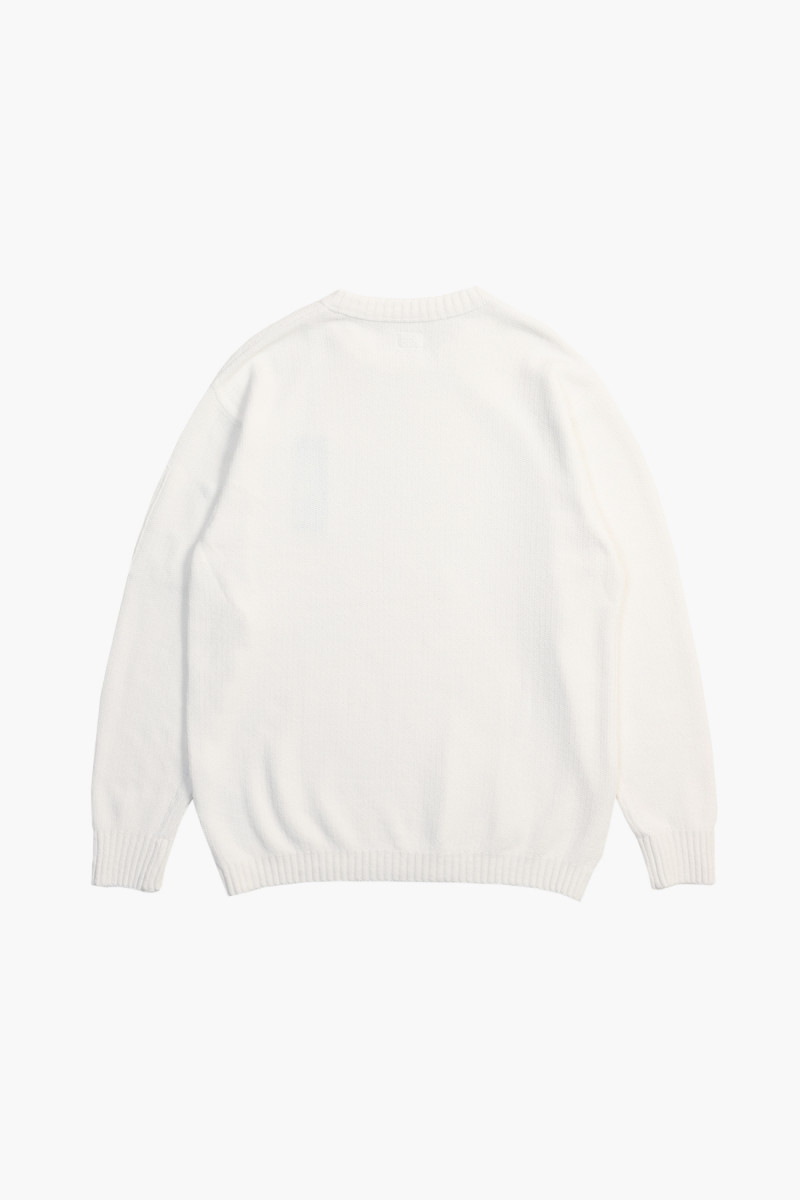 Cotton chenille crewneck Gauze white