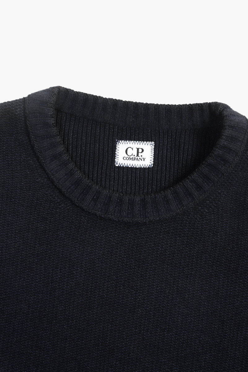 Cotton chenille crewneck Black