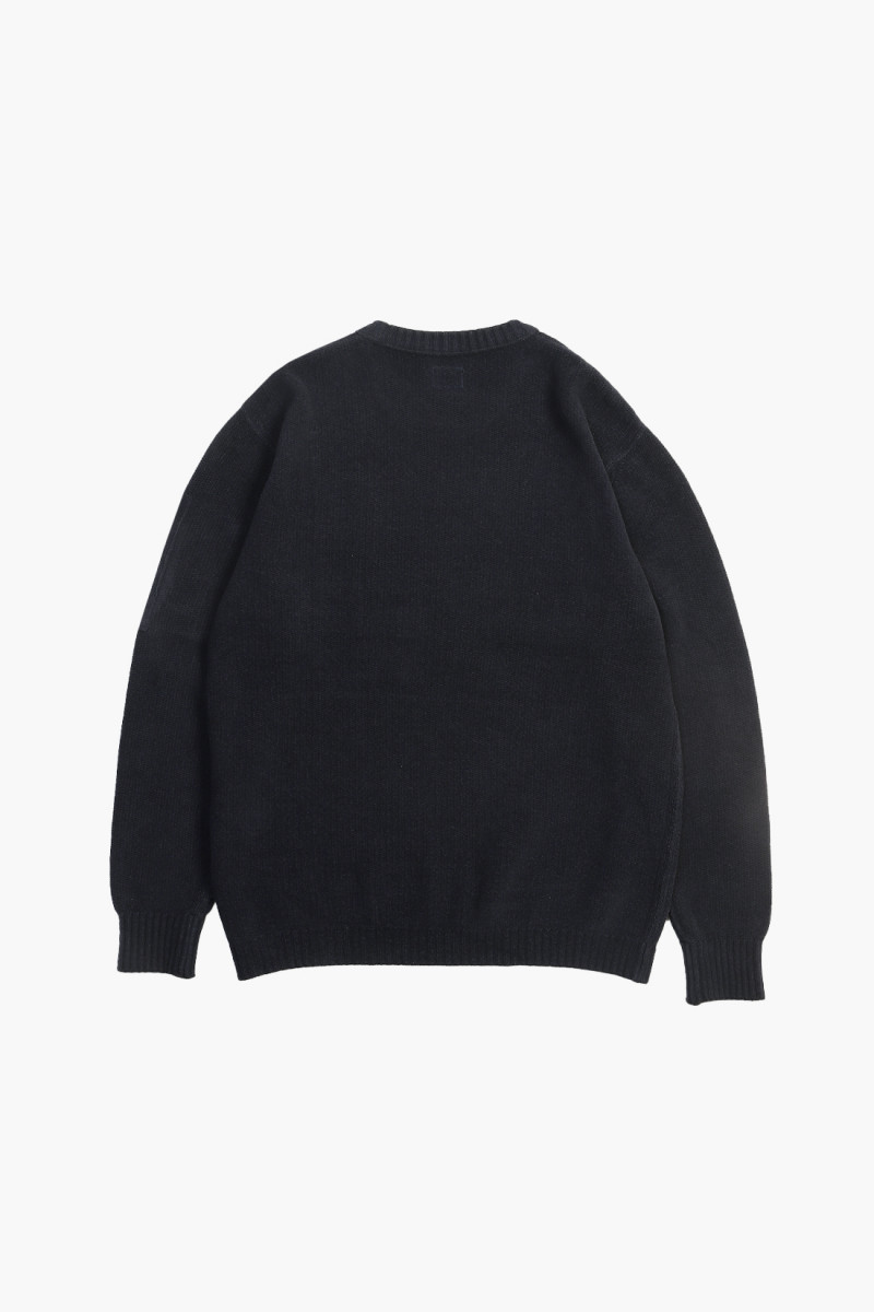 Cotton chenille crewneck Black