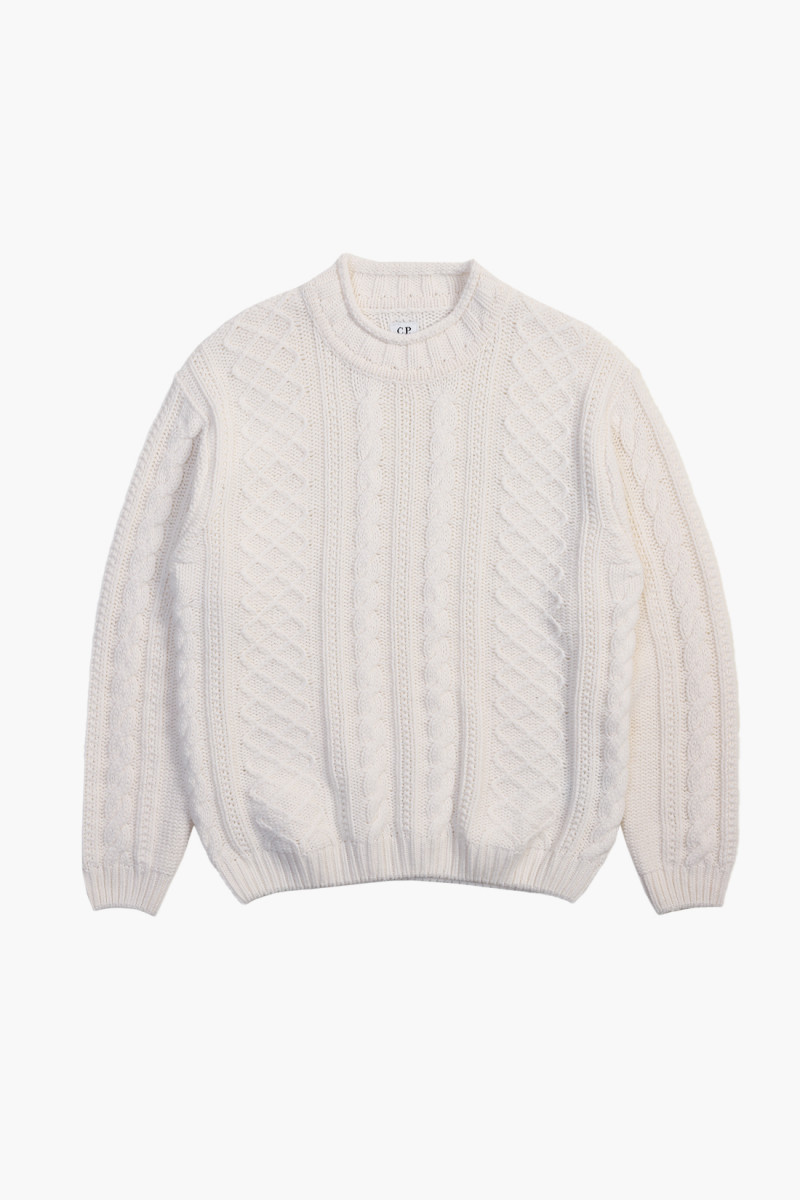 Lambswool crewneck Gauze white