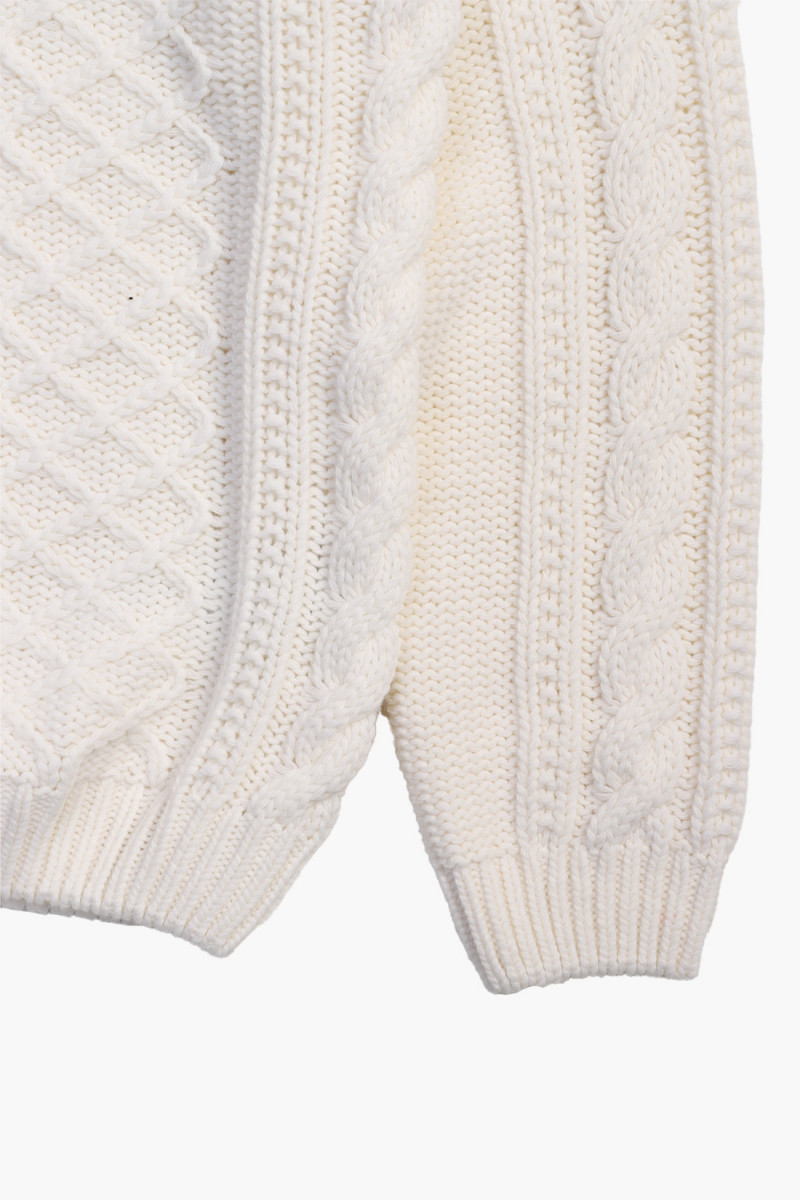 Lambswool crewneck Gauze white