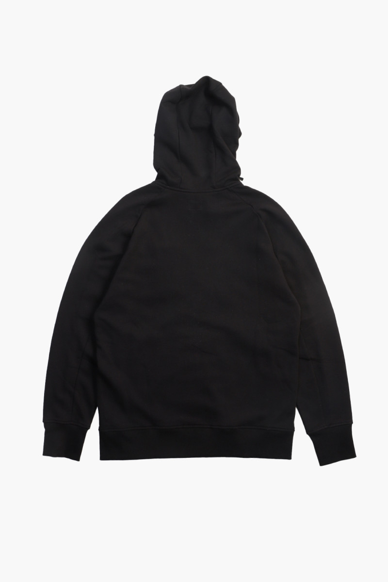 Diagonal goggle zip hoodie Black