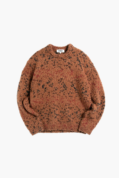 Ymc Undertones boxy crew knit Tan - GRADUATE STORE