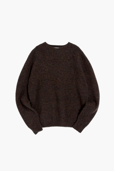 Ymc Suedehead crew knit Brown - GRADUATE STORE