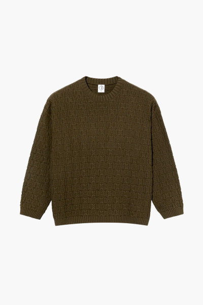 Polar skate co. Alex sweater Brown - GRADUATE STORE