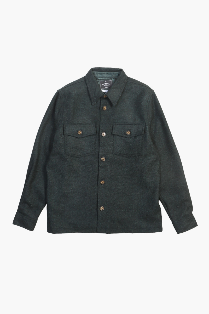 Wool field overshirt Green