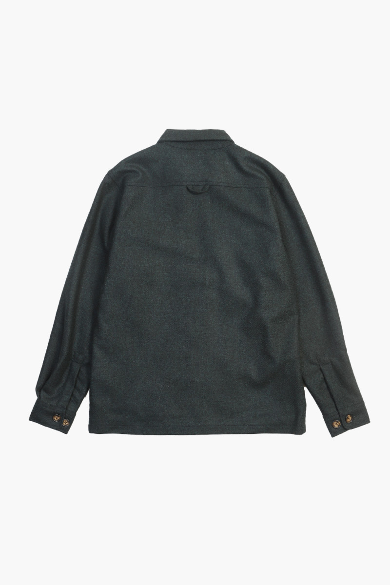 Wool field overshirt Green