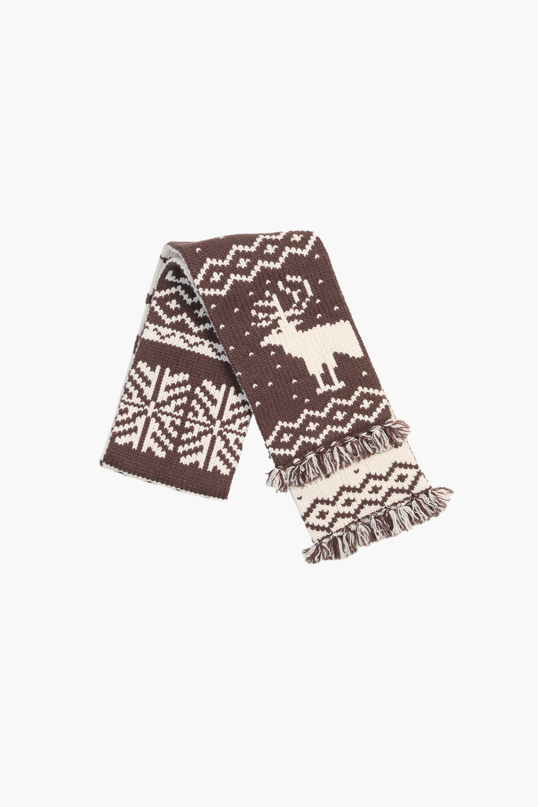 Muffler jacquard nordic Brown