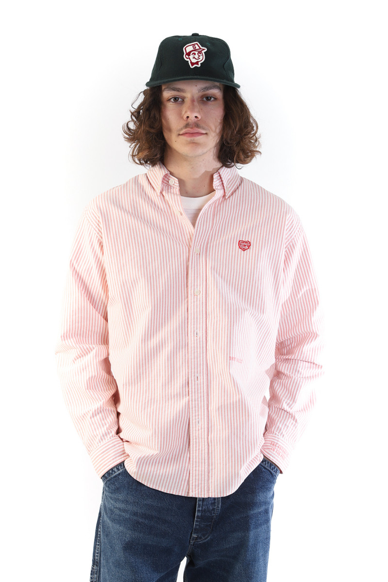 Striped oxford bd shirt Red