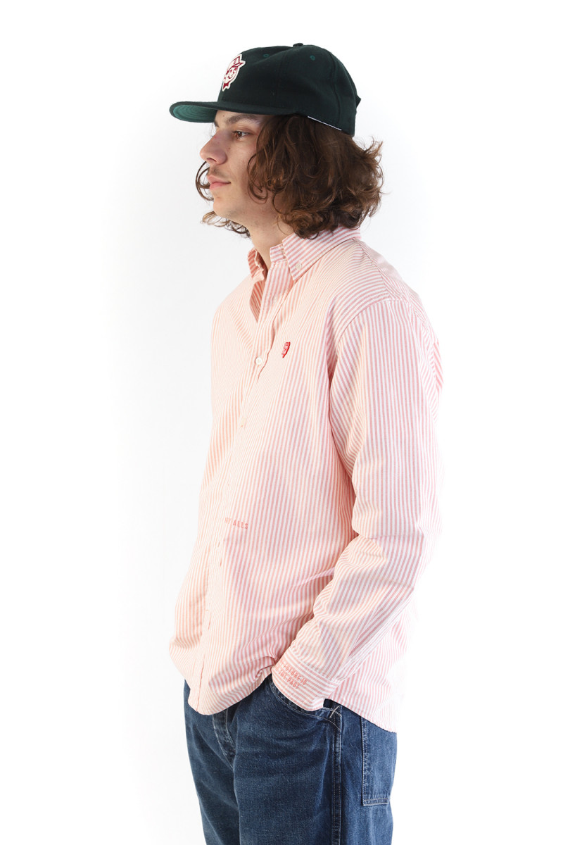 Striped oxford bd shirt Red