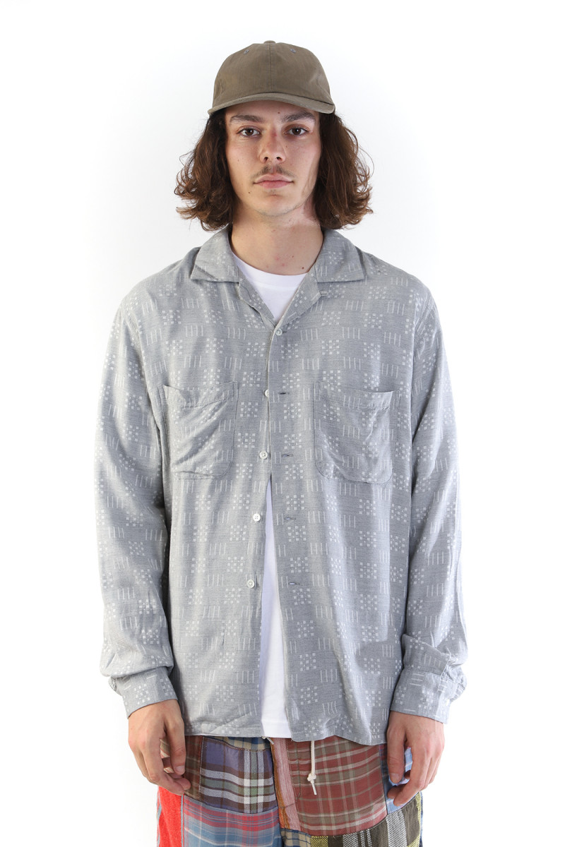 Open collar shirt jacquard Grey 15