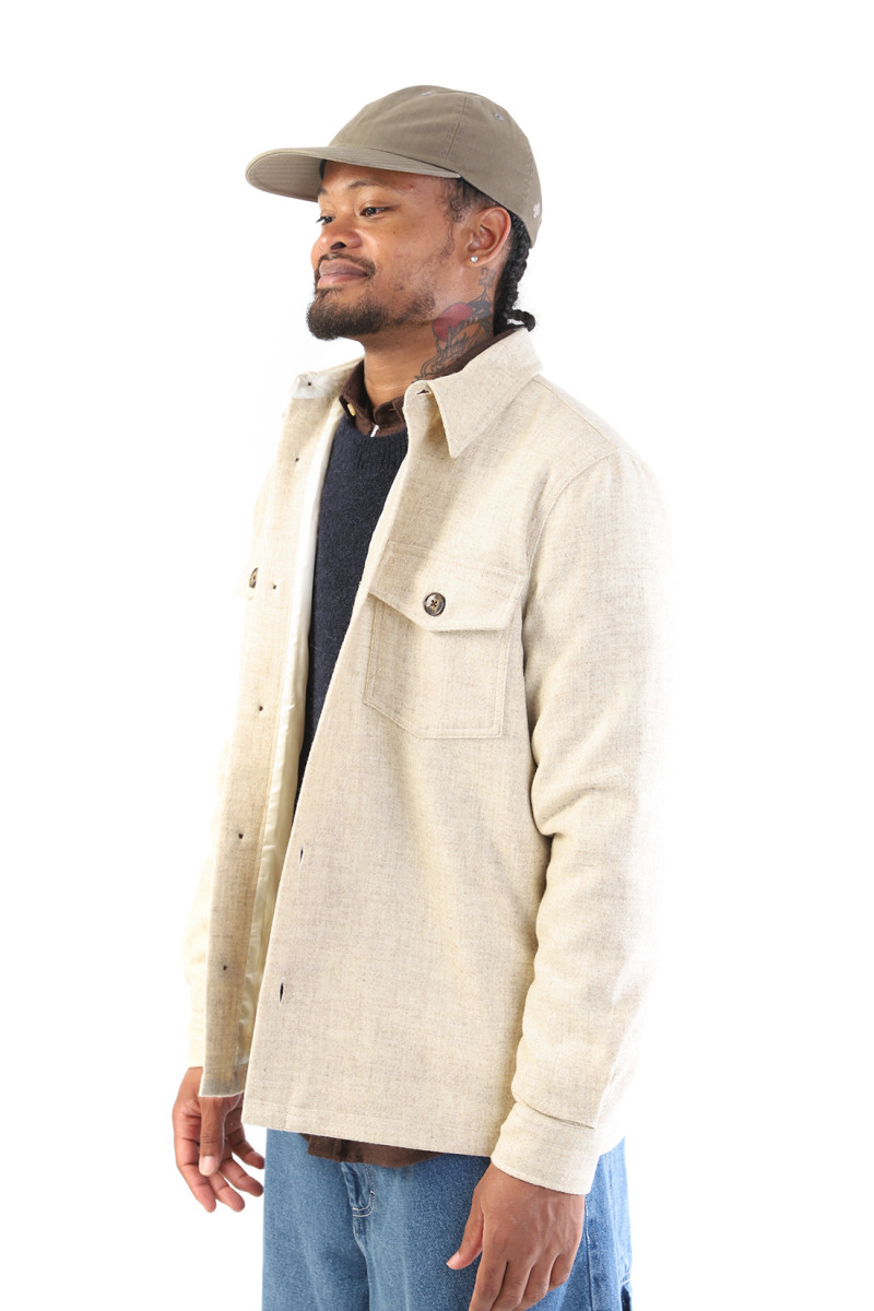 Wool field overshirt Ecru