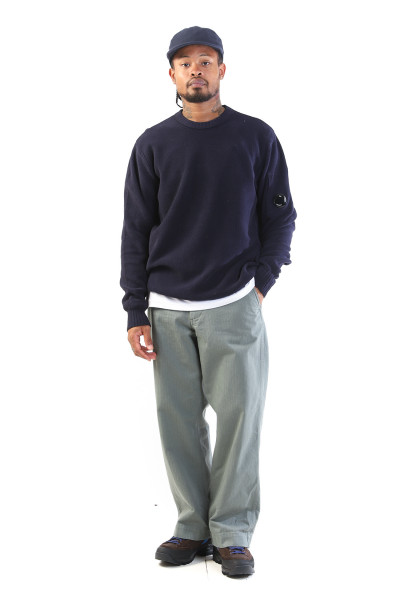 Cotton chenille crewneck Total eclipse