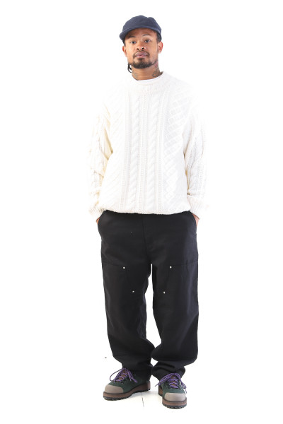 Lambswool crewneck Gauze white