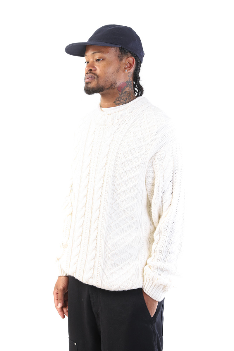 Lambswool crewneck Gauze white