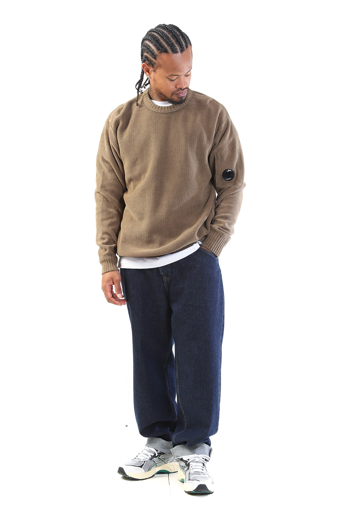 Cotton chenille crewneck Walnut